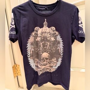 Philipp Plein Men’s balck Graphic Skull Tee size L